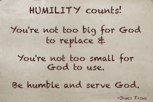 humility counts