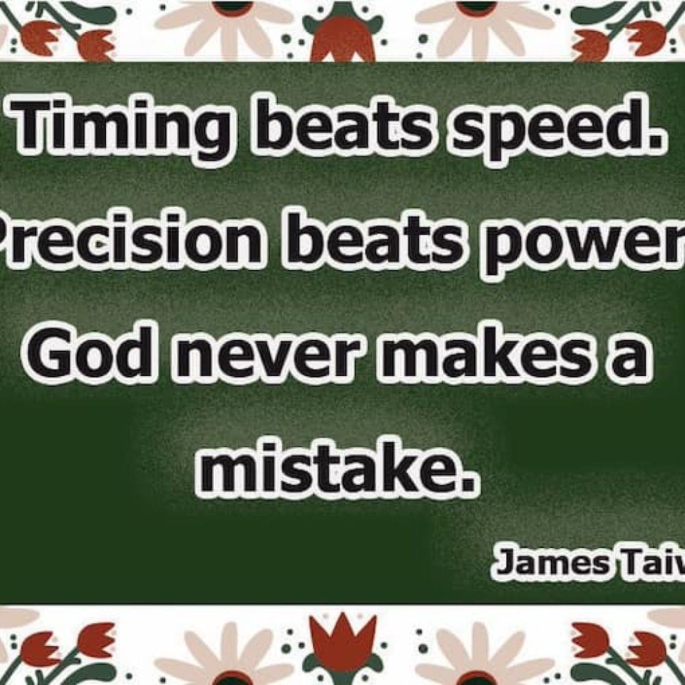 Timing beats speed